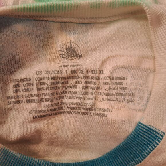 Walt Disney Tails Dog Spirit Jersey Shirt Pet Size XL Pink Blue White tye dye - Picture 5 of 6